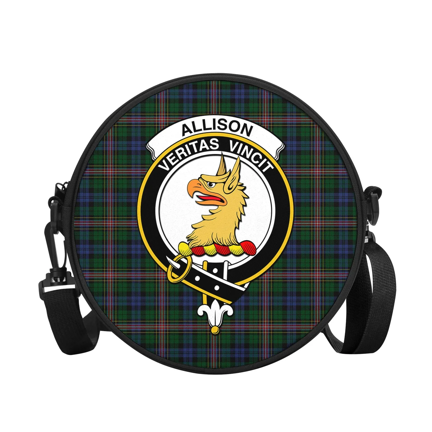Allison Tartan Round Satchel Bags with Family Crest